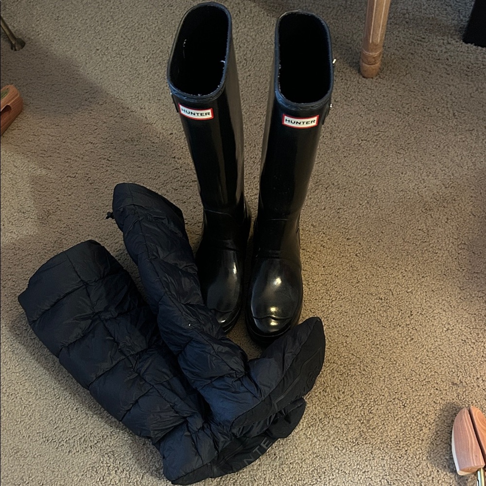 Hunter women’s Black Rain Boots